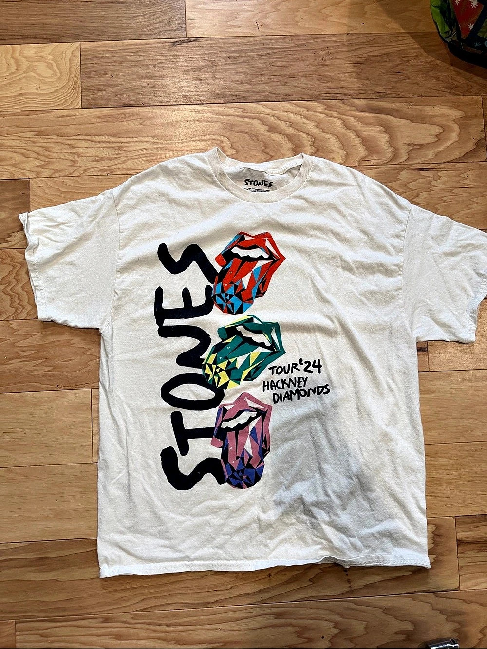 The Rolling Stones Hackney Diamonds Tour 24 Multi Prism Tongue T-Shirt Graphic